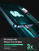 Кабель для быстрой зарядки Ugreen Type-C Lightning MFi Certified PD 3A 1m Black (60759) - изображение 2