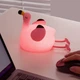 Силиконовый аккумуляторный LED ночник «Фламинго» с таймером и подставкой - изображение 4