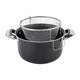 Каструля для фритюру Kamille KM-5821 чорна 24 см зі скляною кришкою та сіткою з вуглецевої сталі для індукції і газу на 4 л (84-163-KM-5821) - зображення 8