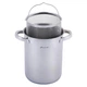 Каструля для спаржі Kamille KM-5850 срібляста зі скляною кришкою та друшляком з нержавіючої сталі на 4 л 16х21см (84-163-KM-5850) - зображення 2