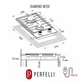 Газовая варочная поверхность Domino perfelli diamond m39c nero - зображення 3
