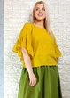 Блуза батистова з воланами гірчична New Collection 11-109 - S-L - гірчичний - зображення 3
