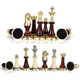 Люксовий подарунковий набір шахів Grand Classic Chess Set 40×40 см у відтінку червоного дерева - зображення 6
