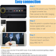 Цифровая комнатная антенна Merrian 4K HD TV с усилителем сигнала, радиус приема 360 градусов, коаксиальный кабель 5м, Black - изображение 8