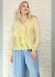 Блуза з ліоцелу декорована воланами жовта New Collection 17-320 - S-L - жовтий - изображение 1