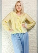 Блуза з ліоцелу декорована воланами жовта New Collection 17-320 - S-L - жовтий - изображение 3