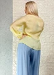 Блуза з ліоцелу декорована воланами жовта New Collection 17-320 - S-L - жовтий - изображение 5