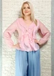 Блуза з ліоцелу декорована воланами рожева New Collection 17-324 - S-L - рожевий - изображение 3