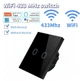 Розумний сенсорний Wi-Fi вимикач Tuya 2 клавіші, з RF 433MHz + Bluetooth, працює з нулем та без нуля, чорний, SW2WR-B - зображення 2