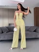 Жіночий лляний костюм жовтий 42-44 1545/504 - изображение 1