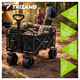Складная тележка 100 кг для пляжа и кемпинга 4 колеса Oxford черный Trizand СS-0112 - изображение 8