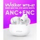 Навушники Bluetooth WALKER WTS-67 ANC+ENC Black - зображення 5