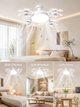 Потолочная LED люстра-вентилятор 60 Вт E27 50 см с пультом таймером и регулировкой света белая (49676074) - изображение 4
