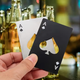 Металева відкривачка для пляшок у формі карти, піковий туз, відкривашка для пива - изображение 4