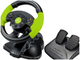 Игровой руль с педалями USB для ПК Xbox 360 PS3 180 градусов вибрация черный Эсперанса KT3424 - изображение 1