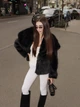 Шуба укороченная - Classyme - M - Черный - (22sh) - изображение 2