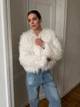 Шуба под ламу без воротника - Classyme - M - Белый - (43sh) - изображение 2