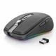 Бездротова миша FMOUSE M303 Безшумна Bluetooth 5.1 + 2.4G, акумулятор 700 мАг, RGB-підсвічування, 2400 DPI, Type-C - изображение 1