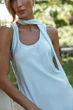 Сукня базова міді з сатину DR032 2605347330510 L/XL Блакитний - зображення 5