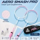 Набор для бадминтона PEAK AERO SMASH PRO 2 ракетки с чехлом, сплав, вес 100 г, длина 67 см (розовый) - изображение 1