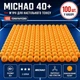 М’ячі для настільного тенісу MICHAO 40+ 3 зірки ABS, 100 шт, помаранчеві - зображення 1