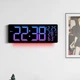 Настінний електронний Led годинник Mids NS-677 RGB з 8 кольорами підсвічування та дистанційним керуванням, чорні - зображення 12