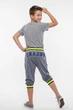 Бриджи подростковые для мальчика серого цвета с принтом Fashion рост 152 (215770) - изображение 3