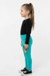 Лосины детские для девочки бирюзового цвета с принтом Fashion рост 104 (215761) - изображение 2