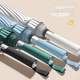 Зонт MAYDU M1609 усиленный ветрозащитный с длинной ручкой чёрный - изображение 4