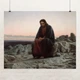 Постер Христос в пустыне, Иван Крамской, Ivan Kramskoy, Christ in the Wilderness, христианская живопись, A3 30×37 см (id6670) - изображение 1
