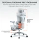 Крісло офісне з підставкою для ніг Sihoo DORO C300L Mesh White - зображення 11