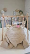 Підлоговий мобіль BABY GYM з іграшками, стійка Монтессорі, тренажер для немовлят, Баранчик, каченя та зайчик, 5 підвісів - зображення 8