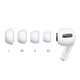 Силіконові амбушури для AirPods Pro вакуумні насадки для навушників Ear Tips White 4 пари XS S M L - изображение 2