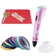 3D ручка c LCD дисплеем 3DPen Hot Draw 3 Pink+Досточка+Ножницы+Комплект эко пластика для рисования 209 метров - изображение 2