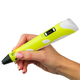 3D ручка c LCD дисплеем 3DPen Hot Draw 3 Yellow+Досточка+Ножницы+Комплект эко пластика для рисования 249 метров - изображение 9