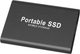 Внешний жесткий диск Портативный SSD 2TB USB 3.1 Type-C, противоударный алюминиевый накопитель черный - изображение 4