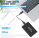 Внешний жесткий диск Портативный SSD 2TB USB 3.1 Type-C, противоударный алюминиевый накопитель черный - изображение 7