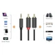 Кабель AUX Audio TRS - RCAx2 M/M 1.5м UGREEN AV102 Чорний (10511) - изображение 6