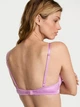 Комплект білизни Tease Lightly Lined Satin Kiss Plunge Brа Victoria’s Secret Ліловий 34D-M - изображение 1