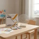 Доска светодиодная для рисования и заметок с подсветкой USB и маркерами, круглая белая - изображение 2
