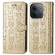 Чехол Embossed Cat and Dog для Xiaomi Poco C85 4G EU 173 mm книжка кожа PU с визитницей золотистый - изображение 4