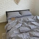 Комплект постельного белья Ell Home (турецкая жатка) Марсель серый NEW полуторный 70/70 на резинке 90/200/35 - изображение 4