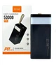 Портативна батарея Павербанк WUW-TUGII Y55 50000 mAh 22.5W 3A із швидкою зарядкою і ліхтарем Power Bank Black - зображення 1