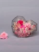 Флорариум-сердце «Барби» с живыми стабилизированными цветами 30*22*22 см - изображение 1