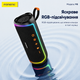 Портативная Bluetooth колонка FONENG M8 Bass беспроводная акустика с мощным басом LED подсветкой Bluetooth 5.4 IPX-5 колонка для телефона ноутбука ПК iPhone Samsung Xiaomi музыкальная блютуз колонка для дома улицы и отдыха - изображение 5