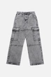 Джинсы baggy для мальчика 128 цвет серый YUKI ЦБ-00290469 - изображение 1