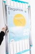 Сушка для білизни алюмінієва підлогова Eurohome Elegancie 16 м (1622AL-CYAN) - зображення 2
