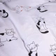 Комплект постельного белья MirSon Двуспальный 175х210 см 17-0936 Line Art Cats Бязь (2200012732304) - изображение 4