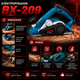 Электрорубанок Boxer BX-209, 1950 Вт, 82 мм, для строгания древесины, ручной деревообрабатывающий инструмент с регулировкой глубины реза, вырезанием пазов и снятие фасок - изображение 6