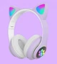 Беспроводные детские наушники с ушками Cat Ear фиолетовые - изображение 2